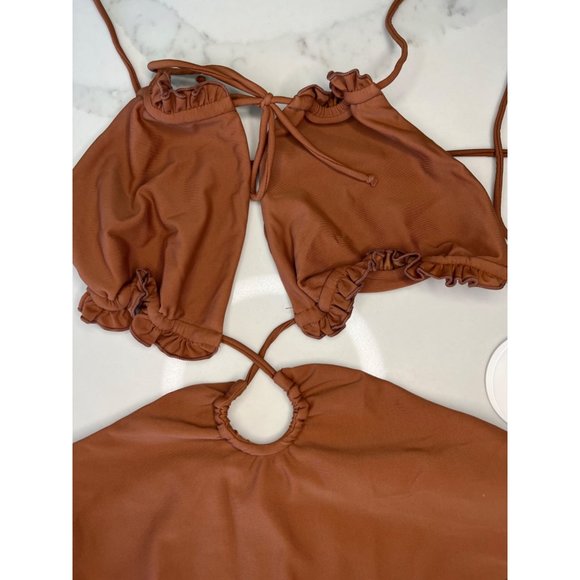 Tularosa Daveena One Piece NWT brown Size Small - Picture 5 of 14